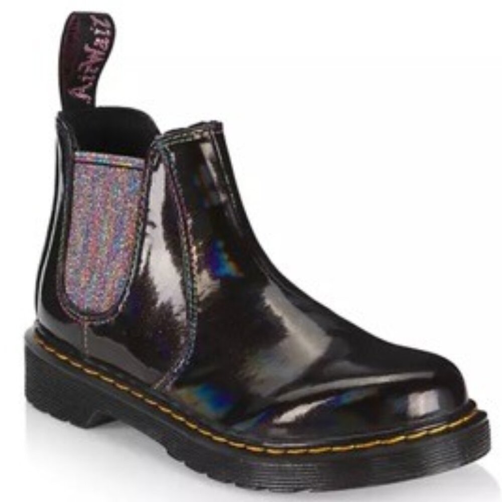 NWOB DR. MARTENS SPARKLE RAYS CHELSEA BOOTS  -YOUTH 4